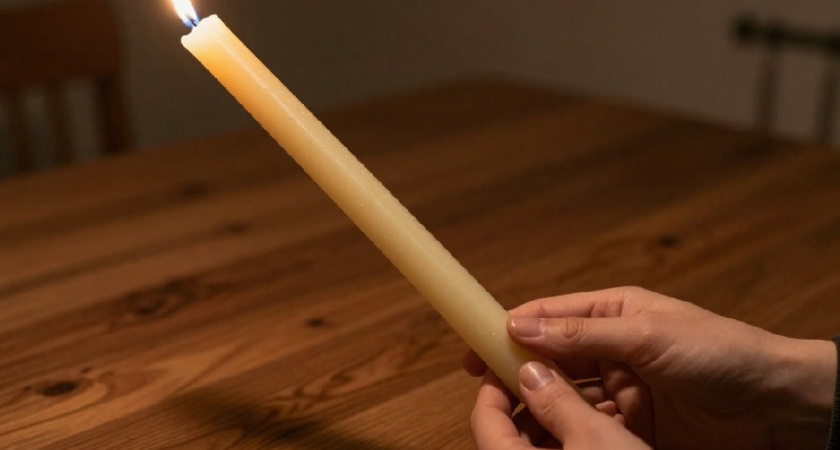 Раз в месяц беру в ванную обычную парафиновую свечу: она спасает швы от плесени, кран — от налета, а петли — от скрипа. Делюсь лайфхаком