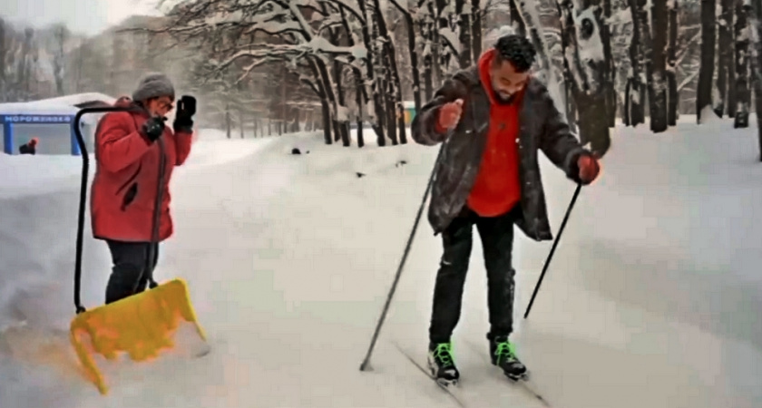 Ковровский бразилец Сидней Барбоза устроил лыжный дебют на Первом канале