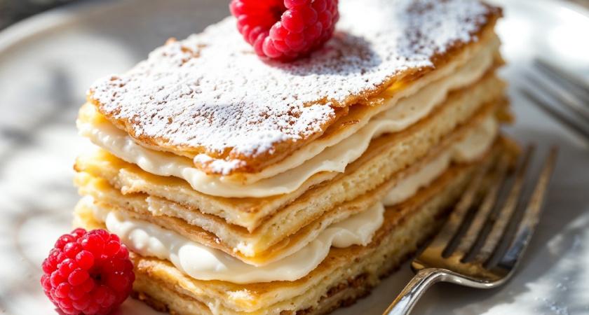 Готовлю Наполеон за час из готового слоеного теста: мой любимый рецепт с заварным кремом — гости думают, что я стояла у плиты весь день