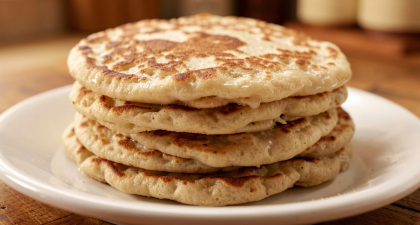 Лепешки, которые пекли наши бабушки: всего лишь мука и вода, а так вкусно — тесто на кипятке за 10 минут