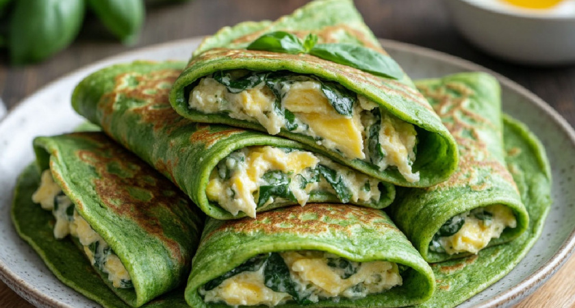 Надоели обычные блины? Делаем зеленые — ресторанное блюдо на вашей кухне. Блины, от которых гости теряют дар речи: яркий цвет и две начинки