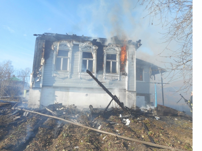 В Кольчугино сгорел частный дом