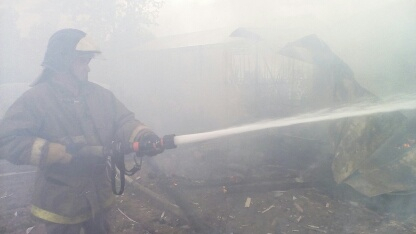 Утром в Ковровском районе произошел крупный пожар