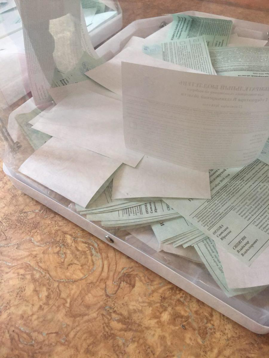 На избирательном участке во Владимире зафиксировали вброс бюллетений