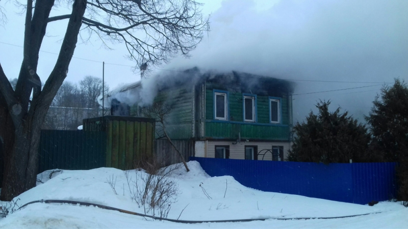 Крупный пожар в Александрове: в огне погибли два человека