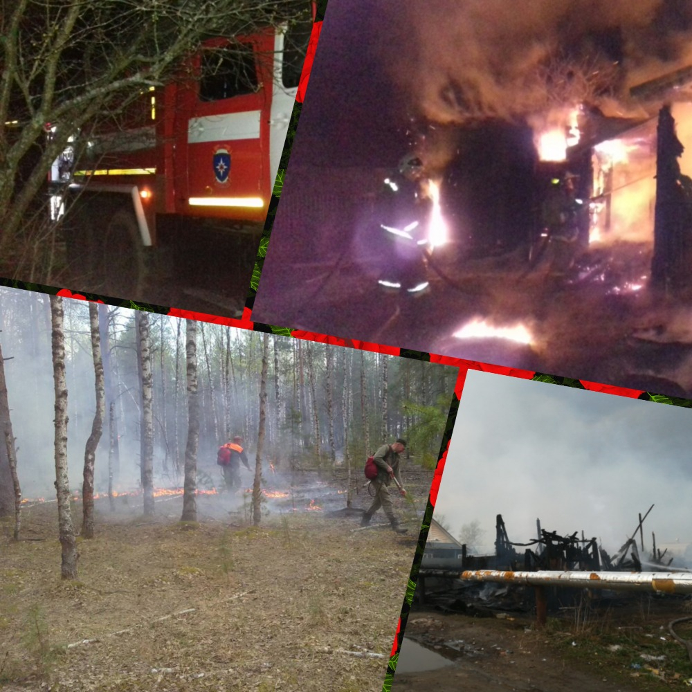 Территорию Гусь-Хрустального района атаковала серия пожаров