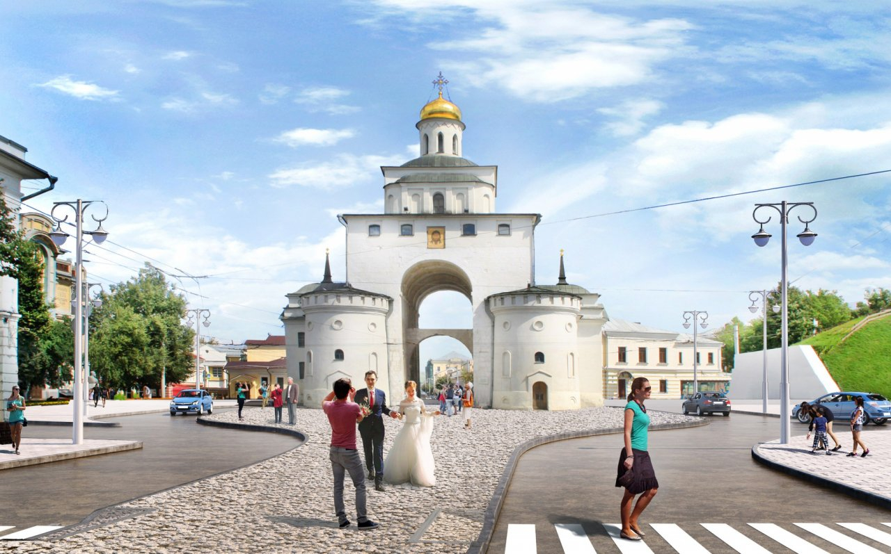 Во Владимире снова заговорили о пешеходной зоне у Золотых ворот