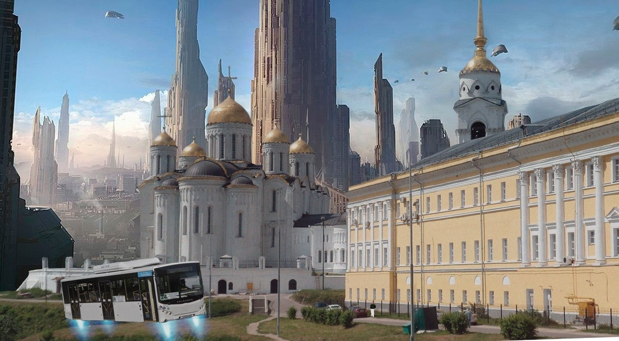 Киберпанк по-владимирски: будущее города через 60 лет