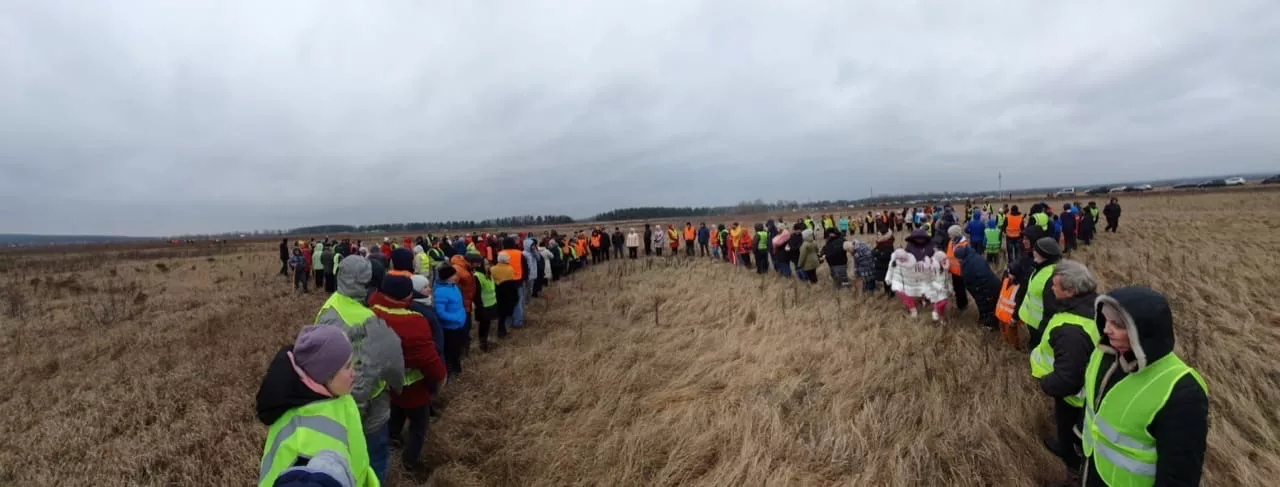Фото к статье: SOS! Во Владимирской области прошёл флешмоб против трассы «Москва — Казань»