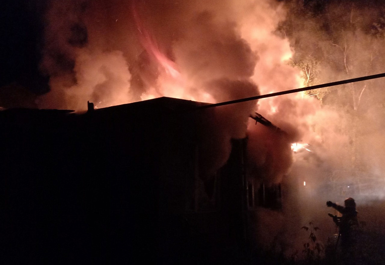 Вчера во Владимире сгорел дом в 200 квадратных метров