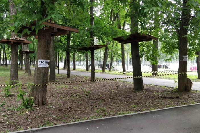 Во владимирский Центральный парк переезжает веревочный городок из Доброго