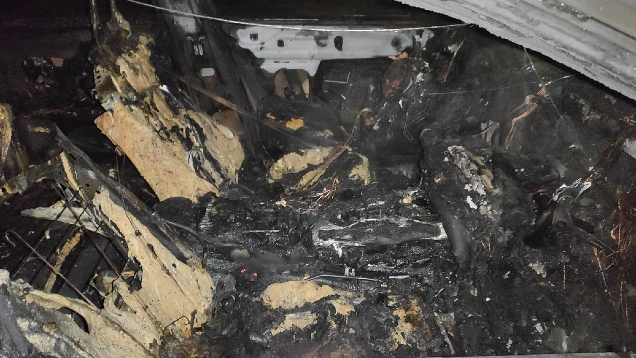 Сегодня ночью во Владимире сгорел автомобиль