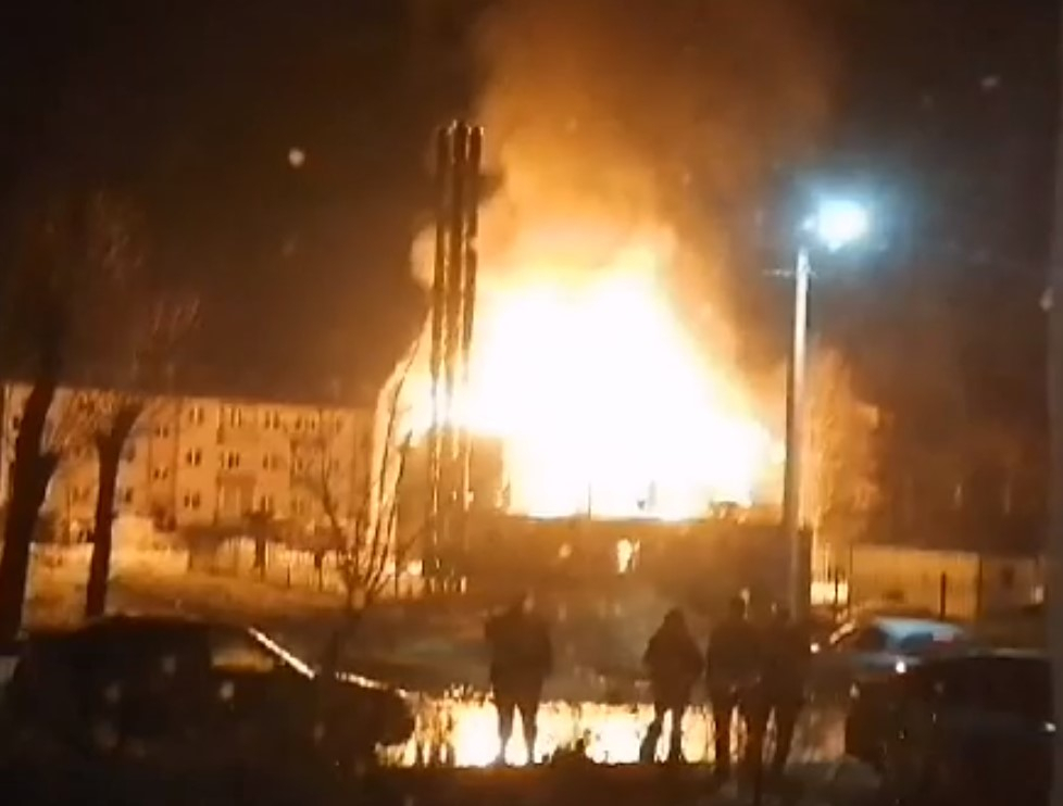 В Камешково сгорело здание на 120 квадратных метров