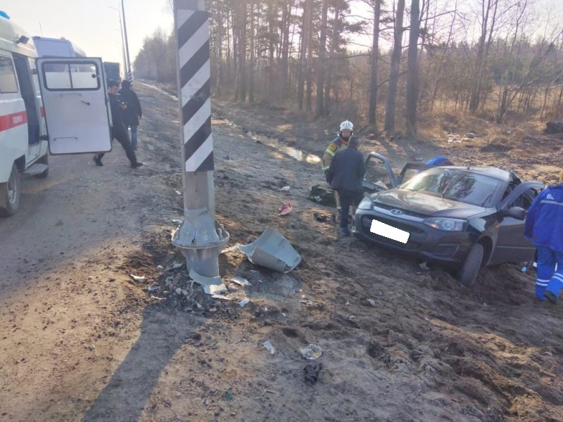 Смертельная авария во Владимирской области: легковушка протаранила ЛЭП