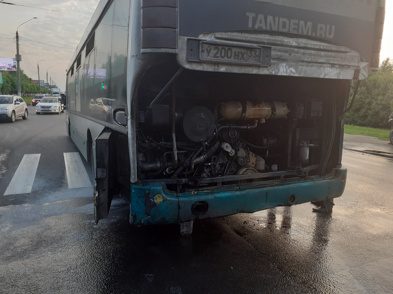 Во Владимире загорелся ещё один рейсовый автобус