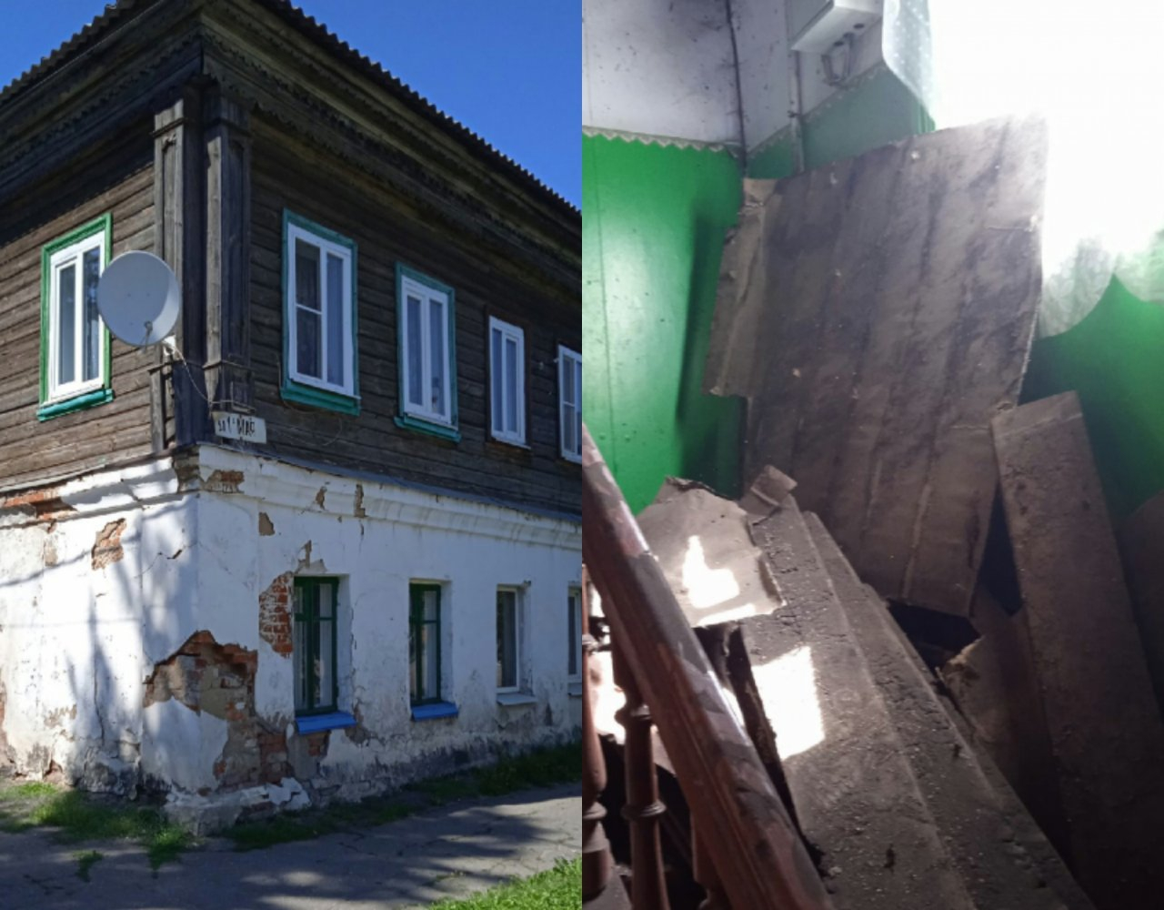 В Юрьев-Польском в подъезде жилого дома рухнул потолок
