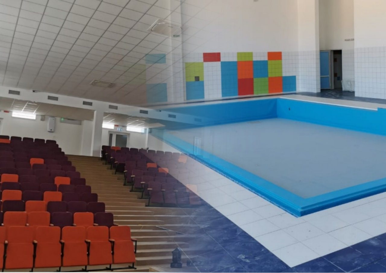 В микрорайоне Коммунар завершают строительство школы с кинотеатром и двумя бассейнами