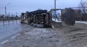 ДТП в Петушинском районе: перевернувшийся самосвал создал пробку