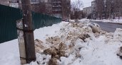 Во Владимире коммунальщики заваливают снегом тротуары