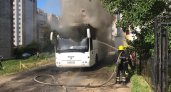 Утром во Владимире сгорел пассажирский автобус