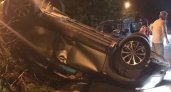 Ночью в Суздале в результате ДТП перевернулся легковой автомобиль