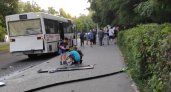 Пострадавший из-за столкновения со столбом автобус №18 будет отремонтирован
