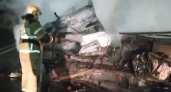 В Ковровском районе автомобиль влетел в столб и сгорел