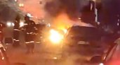 Из-за горящего автомобиля во Владимире образовалась пробка
