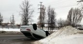 ДТП в Александрове: автомобиль сделал трюк и перевернулся