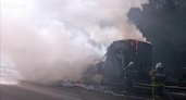 На трассе М-7 во Владимирской области сгорел грузовик