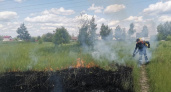 Во Владимире в районе Веризино произошел крупный пал травы