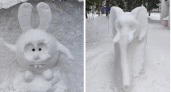 В детском саду в Петушках появились забавные снежные фигуры 
