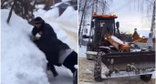 Безобразную драку устроил владимирец, не пускающий снегоуборочную технику на свою улицу