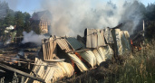 На участке в Киржачском районе сгорел магазин стройматериалов