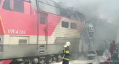 На владимирском вокзале загорелся локомотив 