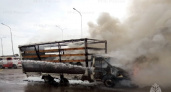 На трассе под Лакинском сгорела «Газель»