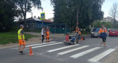 Во Владимире обновили разметку у школ и детсадов