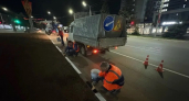 На проспекте Ленина в областном центре обновили дорожную разметку
