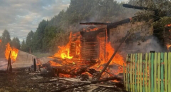 В Камешковском районе крупный пожар охватил два частных дома 