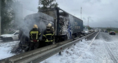 Во Владимире на улице Куйбышева вспыхнул большегруз
