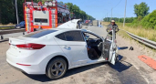 В Петушинском округе после ДТП на трассе загорелся автомобиль