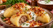 Когда пельмени надоели — готовлю сочные картофельные «дирижабли»: вкусные красавчики с обжаренным фаршем внутри