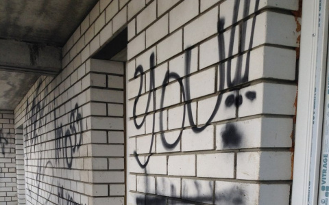 На Нижней Дуброве вандалы изуродовали подъезд