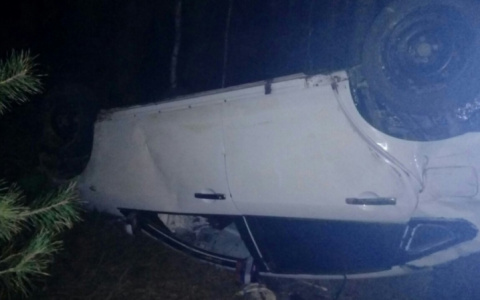 Ночью на трассе под Муромом опрокинулась иномарка