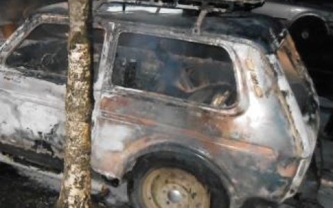 Во Владимирской области сгорел автомобиль