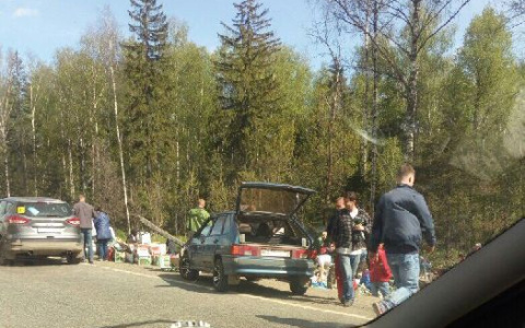 Фура с пивом перевернулась в Петушинском районе