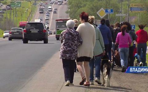 Владимирские мамы с колясками перекрыли федеральную трассу