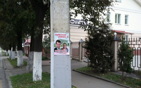 Ночью во Владимире фонарные столбы обклеили странными листовками