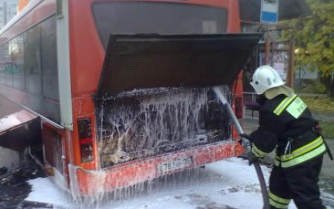В Гусь-Хрустальном загорелся рейсовый автобус