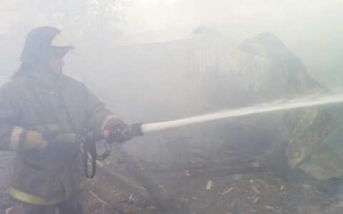 На Горького неизвестные подожгли мусорный контейнер